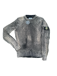 Stone Island Hand Corrosion Cable Knit Crewneck