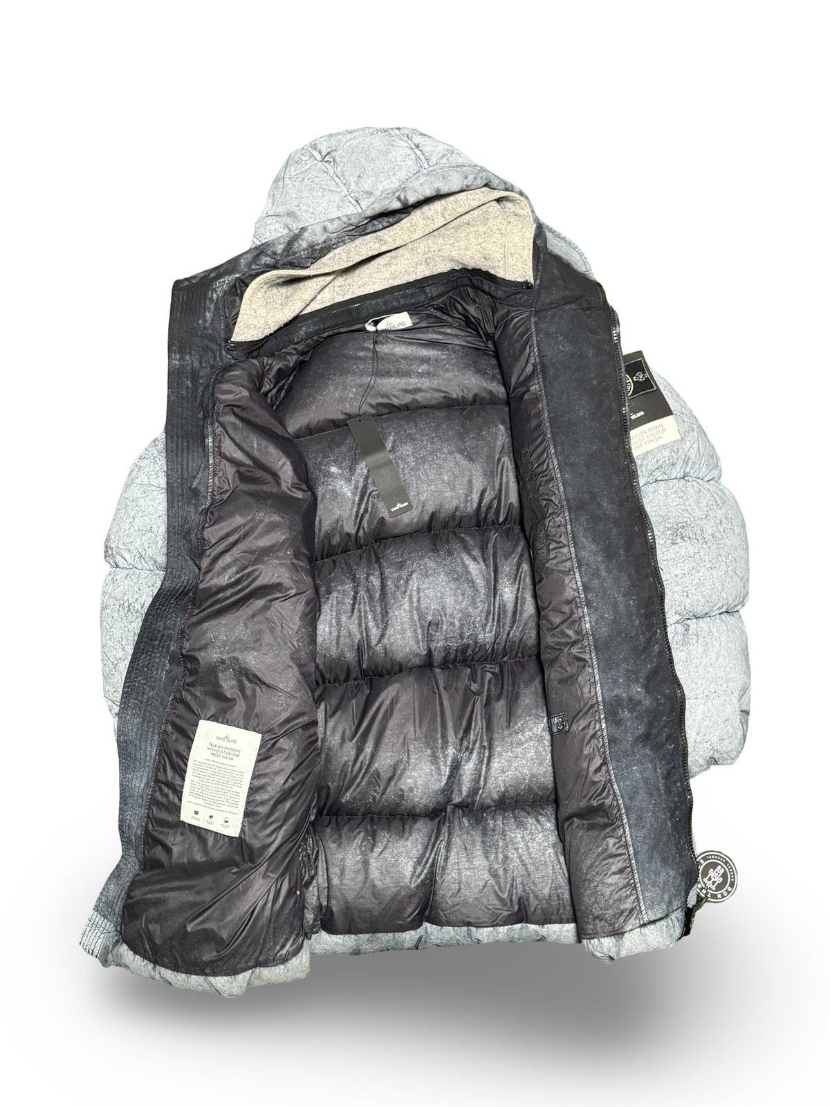 Stone Island Tela Nylon Down With Dust Colour Frost Finish With Hood Liner