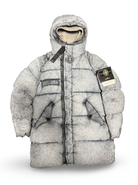Stone Island Tela Nylon Down With Dust Colour Frost Finish With Hood Liner