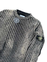 Stone Island Hand Corrosion Cable Knit Crewneck