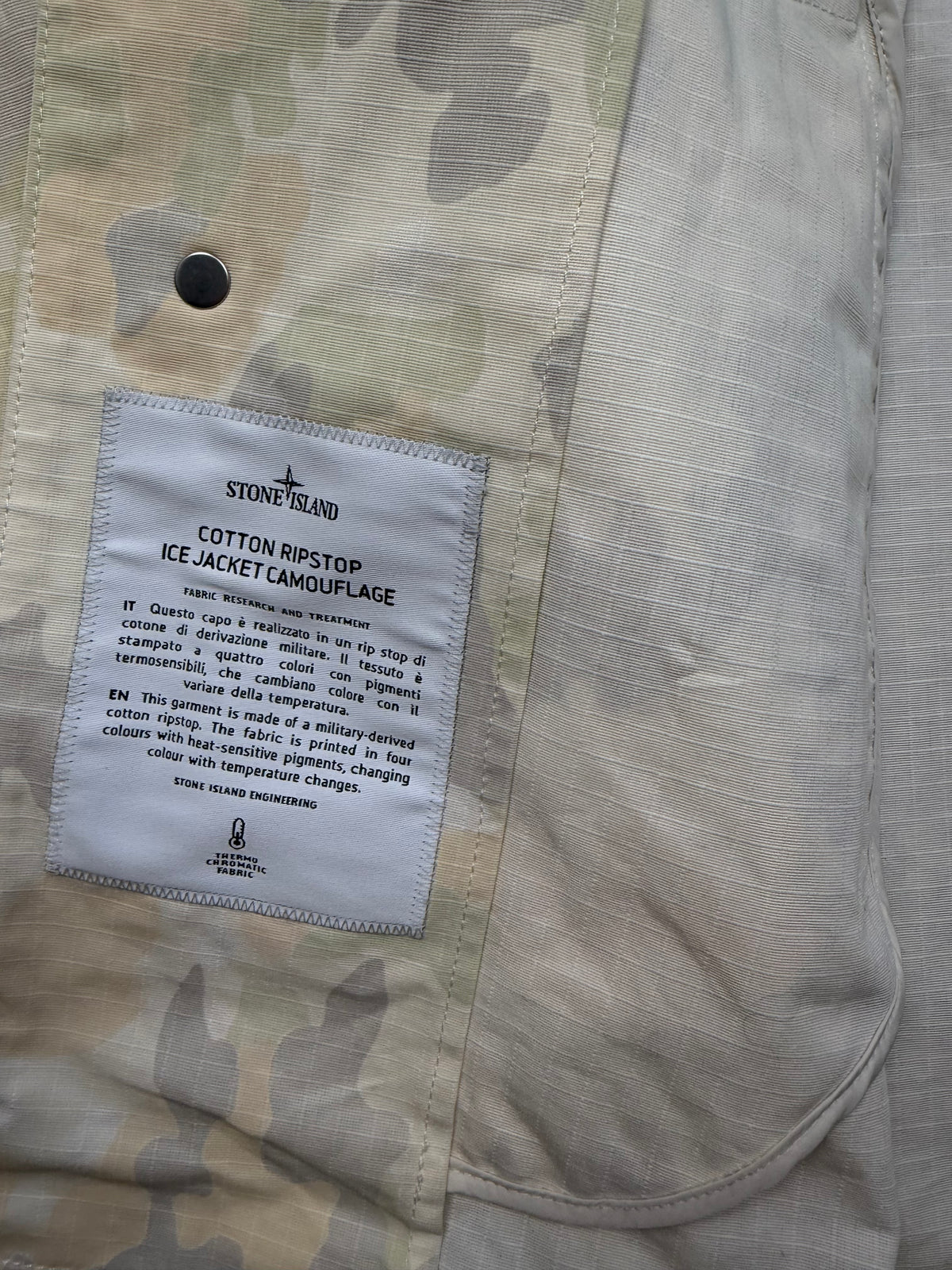 Stone Island x Supreme Cotton Ripstop Ice Jacket Camouflage