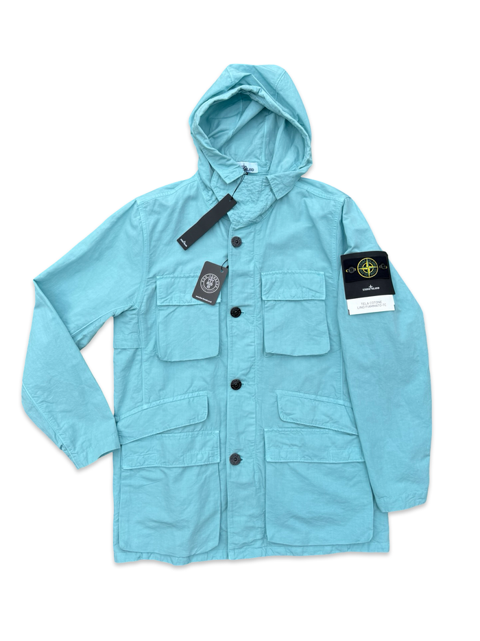 Stone Island Tela Cotone Lino Fiammato-TC