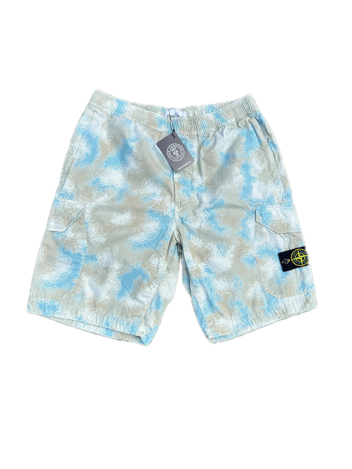 Stone Island Camo Devore Cargo Shorts