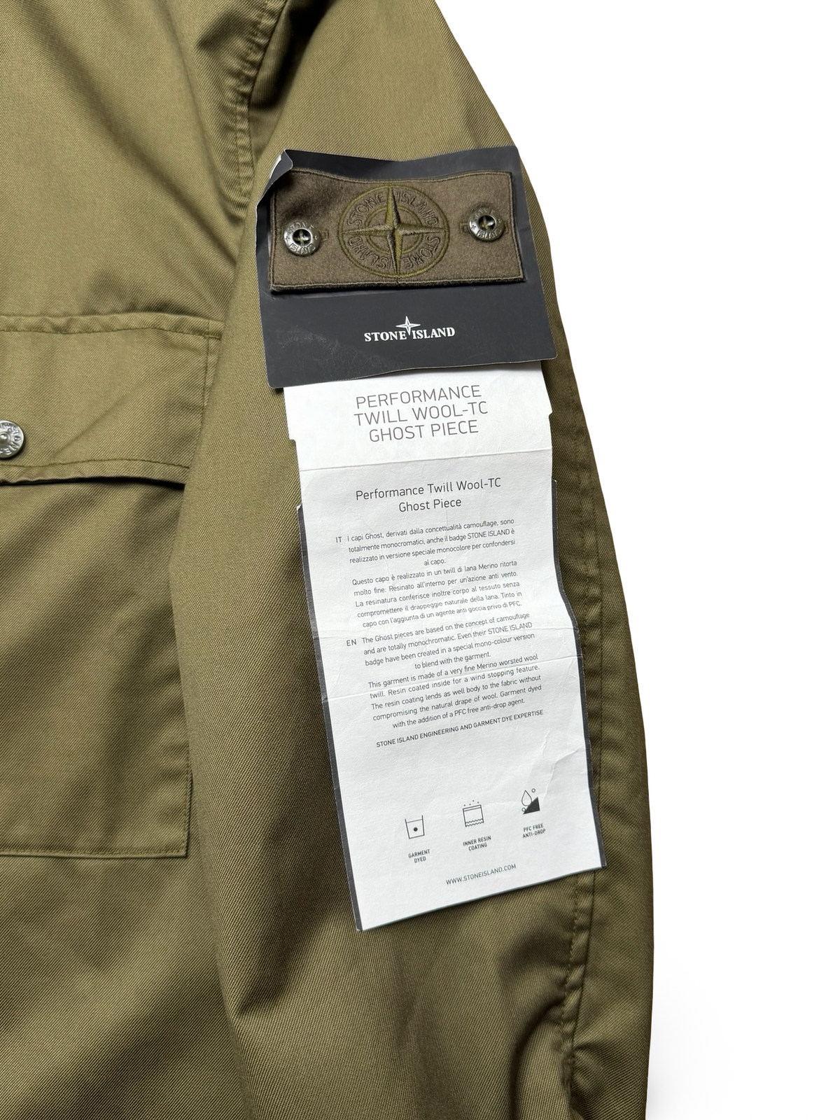 Stone Island Performance Twill Wool-TC Ghost Piece