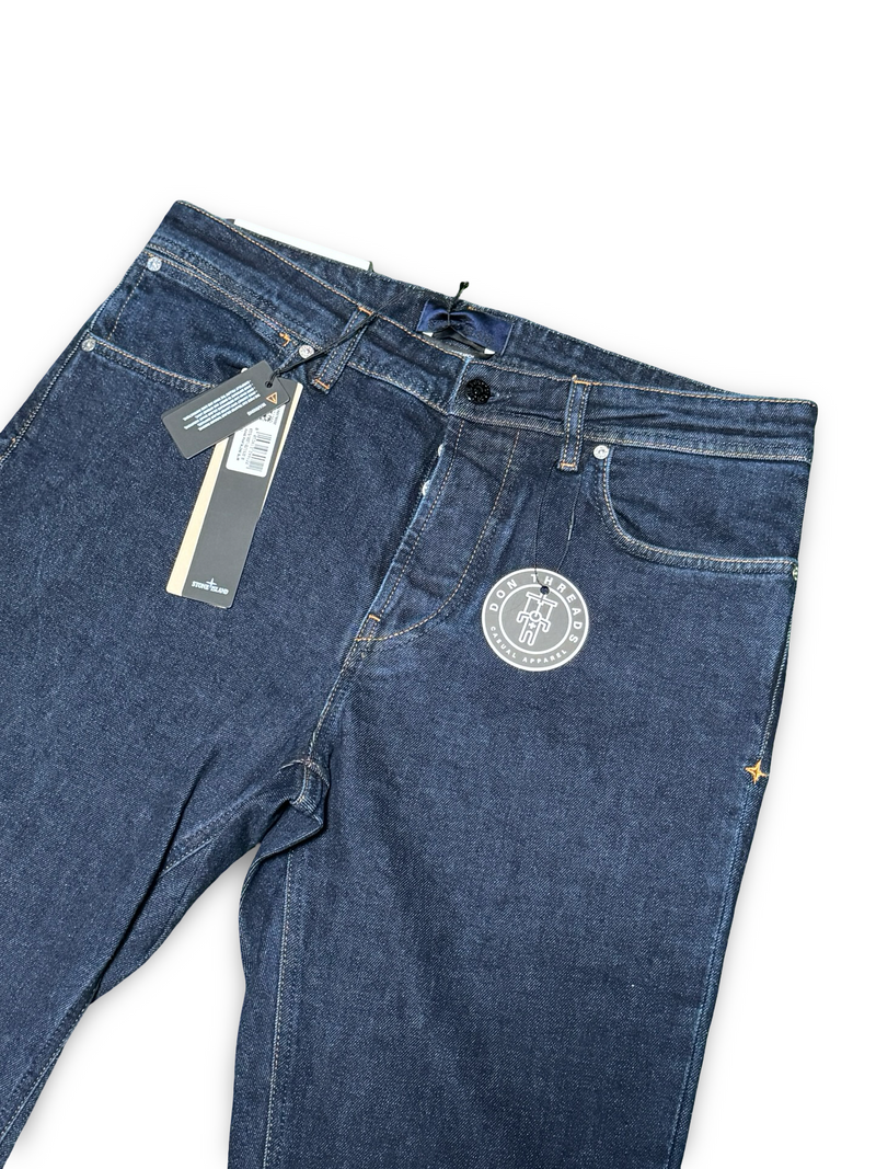 Stone Island Stretch Indigo Denim - Rinsed Jeans Type Slim