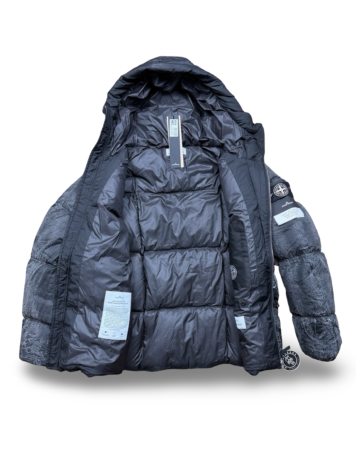 Stone Island Light Nylon Tela Hand Sprayed Reflective