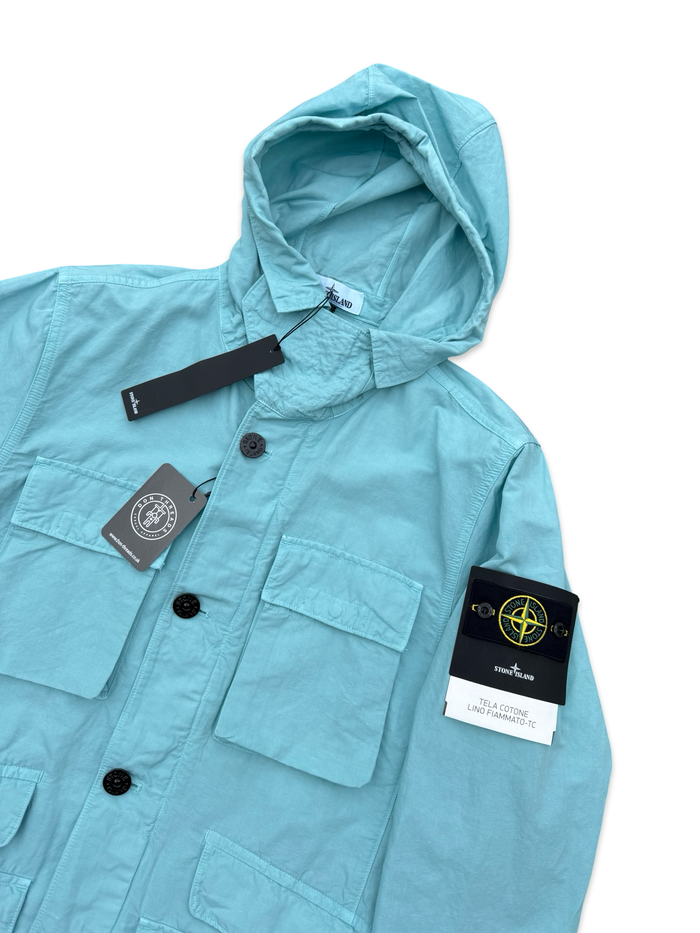 Stone Island Tela Cotone Lino Fiammato-TC