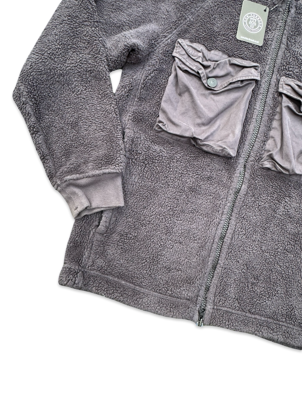 Stone Island Double Pocket Teddy Fleece Zip Up