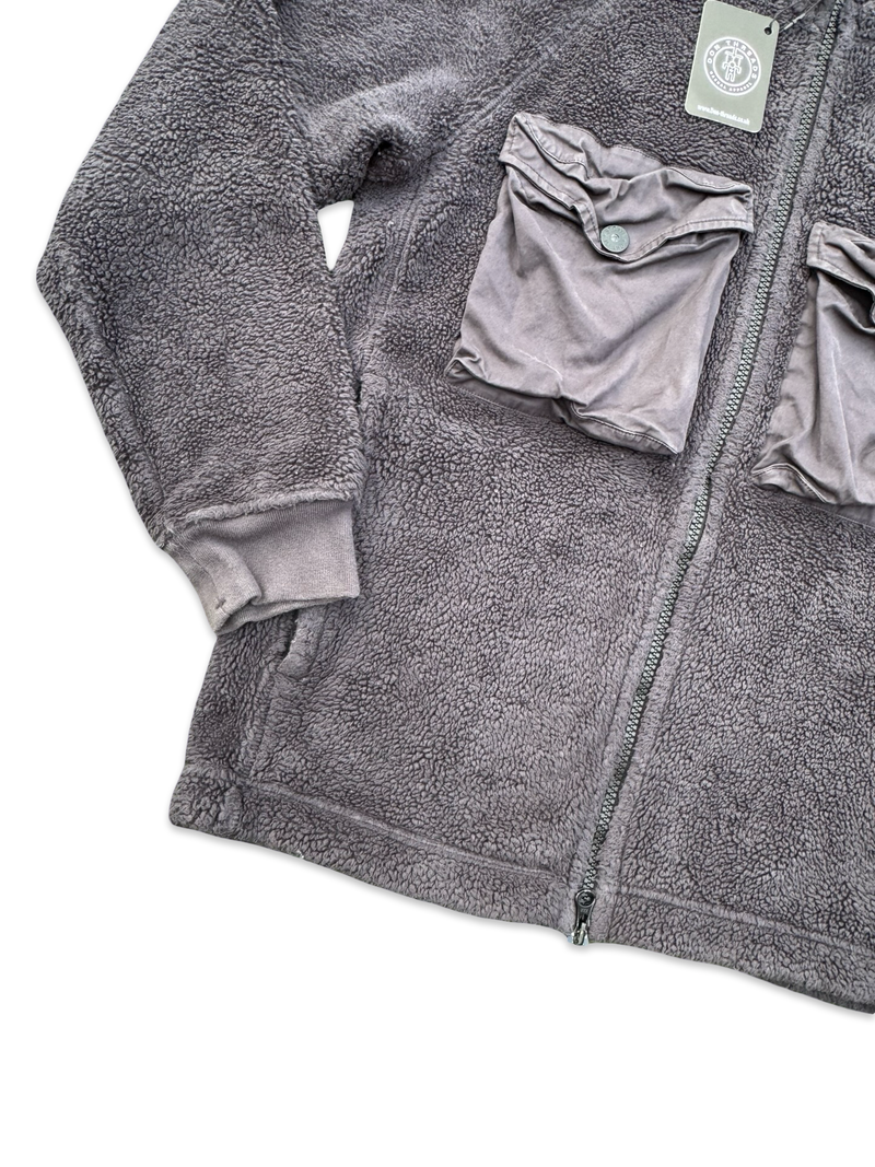 Stone Island Double Pocket Teddy Fleece Zip Up