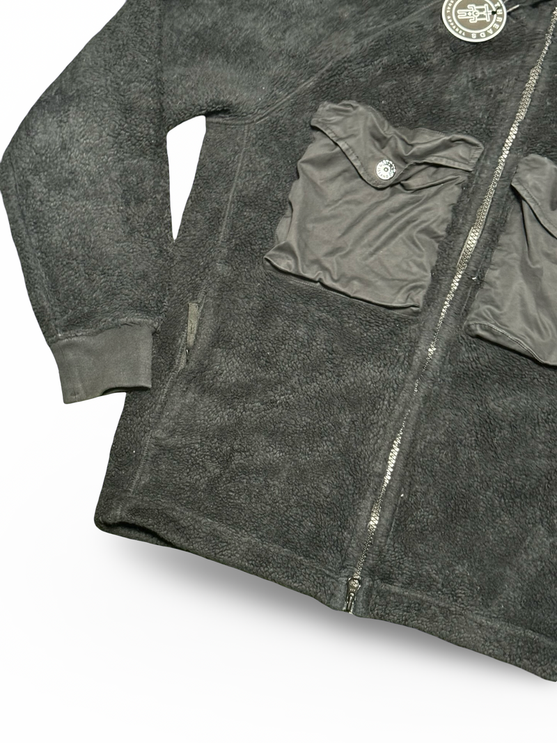 Stone Island Double Pocket Teddy Fleece Zip Up