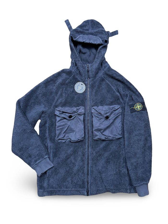 Stone Island Double Pocket Teddy Fleece Zip Up