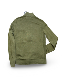 Stone Island Ribbed Knit Centre Badge Half Zip