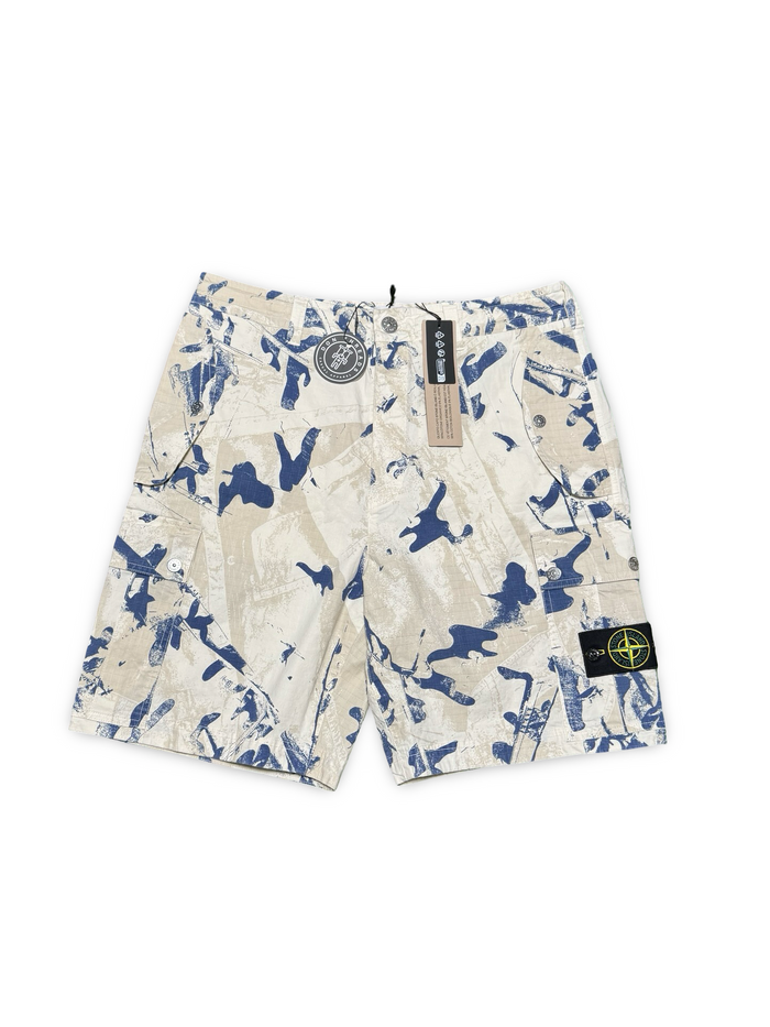 Stone Island Scan Desert Camo Comfort Fit Cargo Shorts