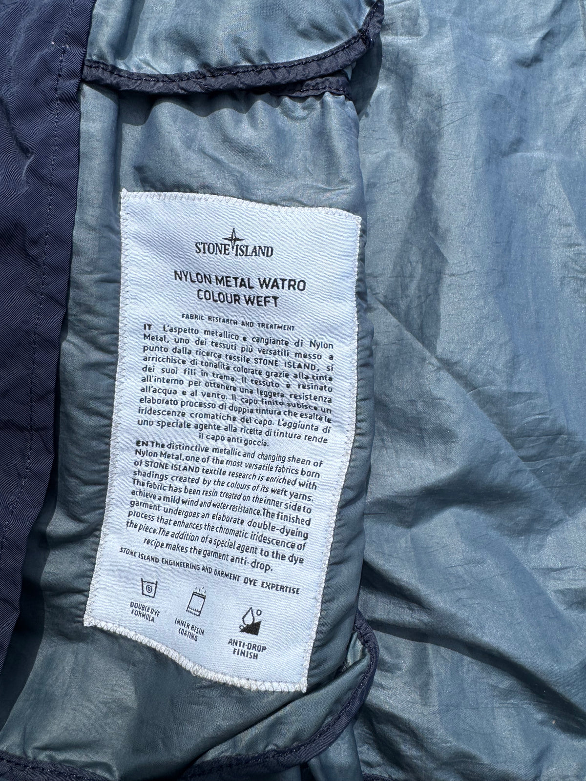 Stone Island Nylon Metal Watro Colour Weft