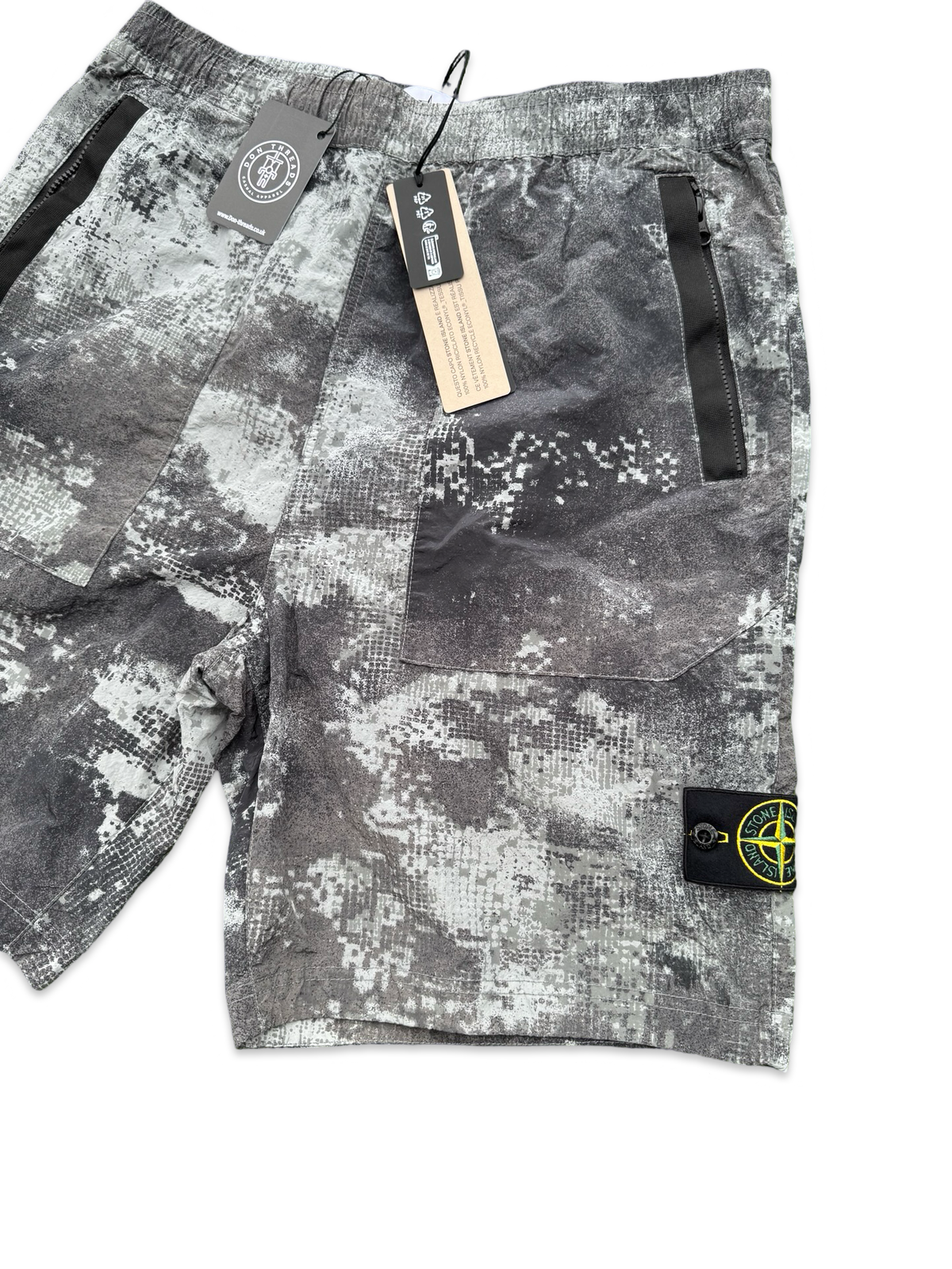 Stone Island Camo Mesh Cargo Shorts