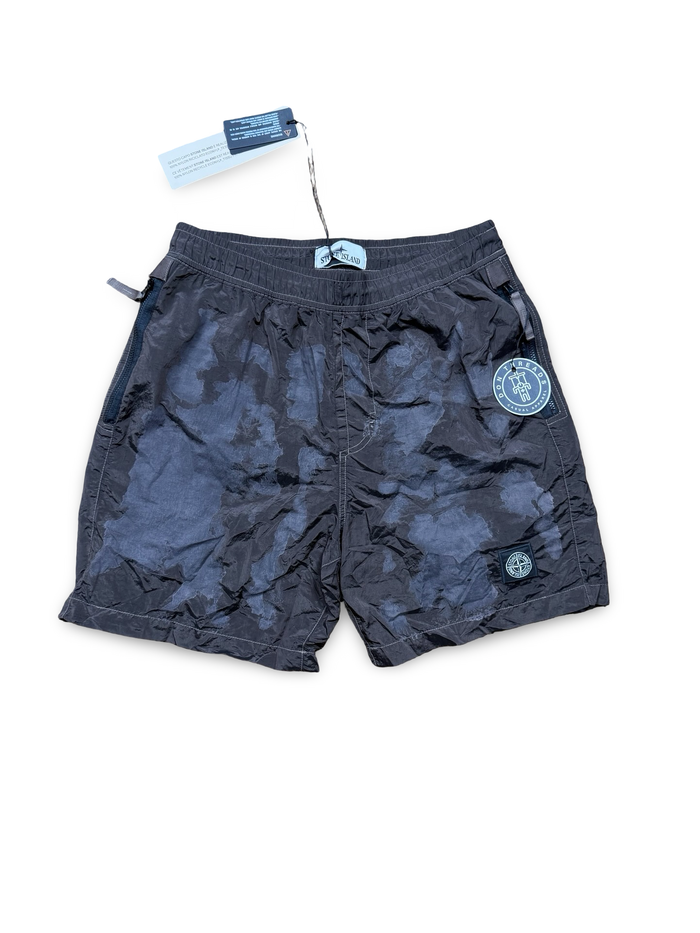 Stone Island Hand Printed Camouflage Nylon Metal Shorts