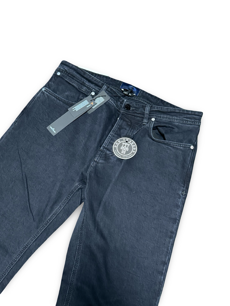 Stone Island Stretch Black Denim - Rinsed Jeans Type Slim