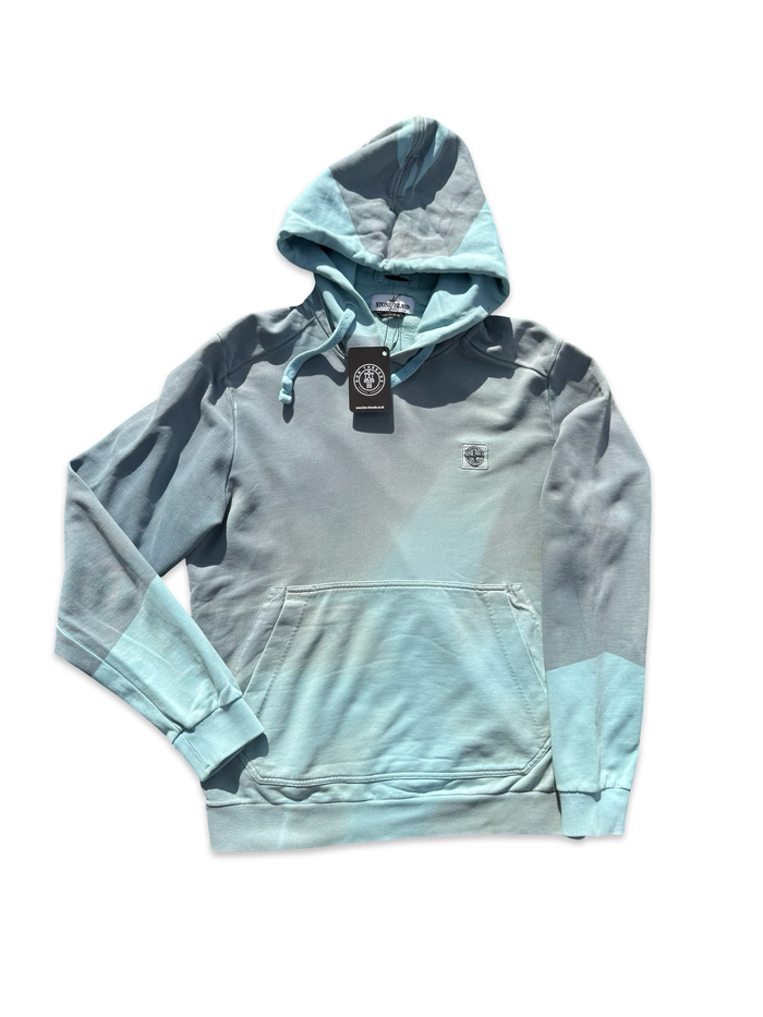 Stone Island 2 Tone Pullover Hoodie blue