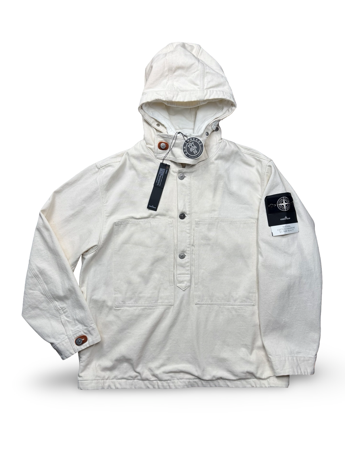 Stone Island Natural Cotton Gabardine S.I. Raw Beauty
