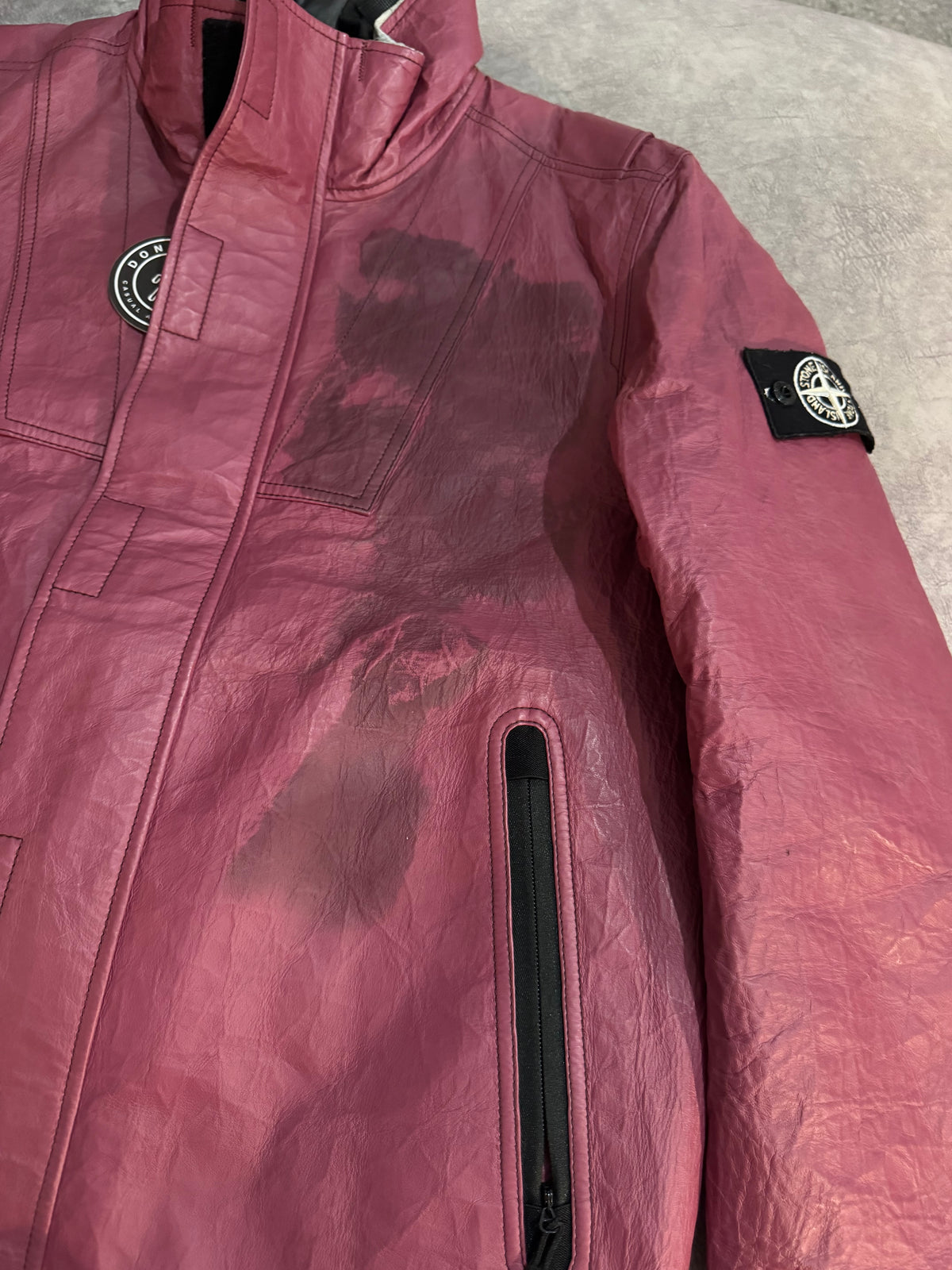 Stone Island Ice Jacket In Dyneema Bonded Leather