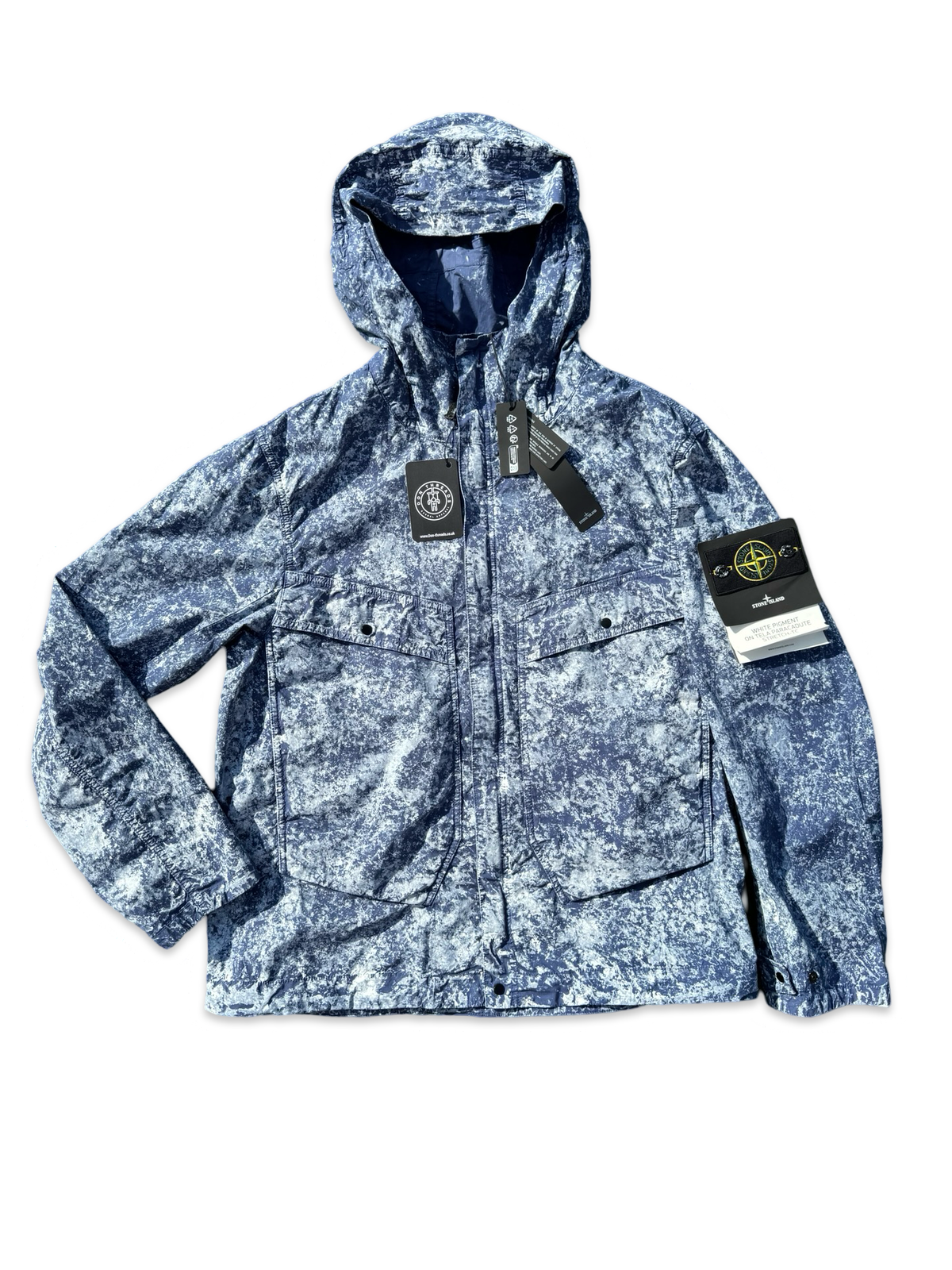 Stone Island White Pigment On Tela Parachute Stretch-TC