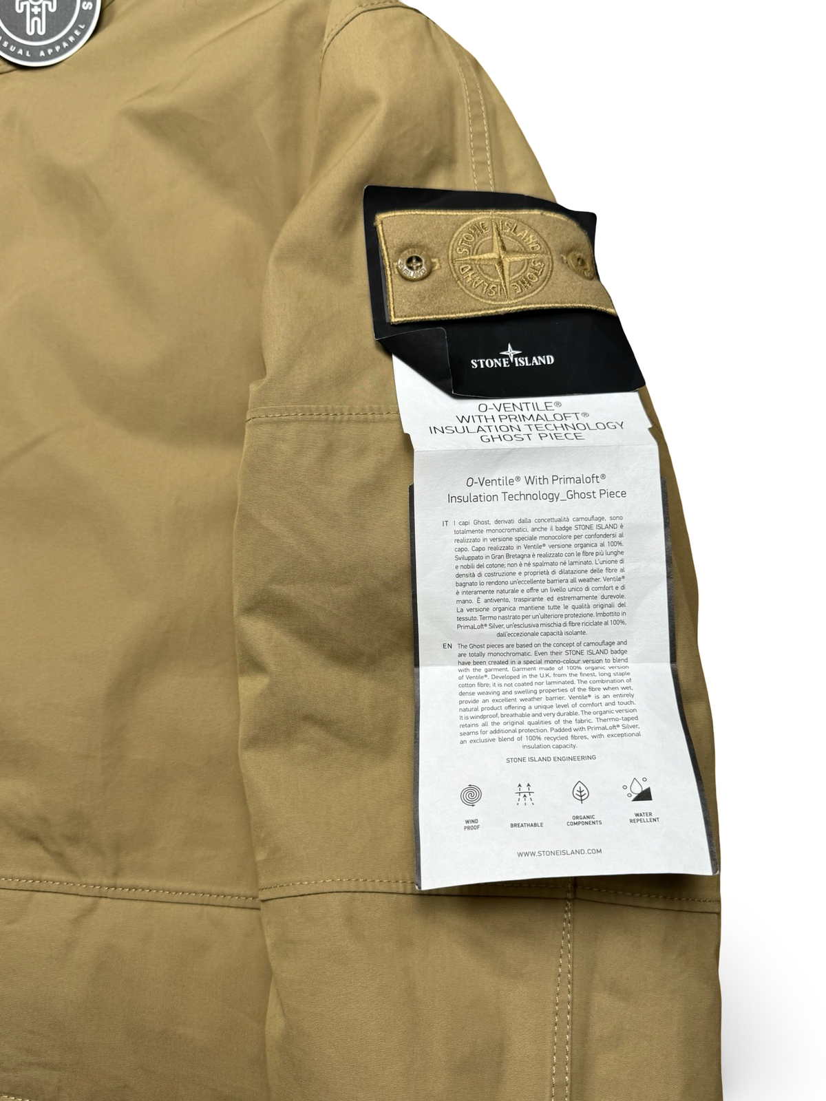 Stone Island O-Ventile With Primaloft Insulation Technology Ghost Piece