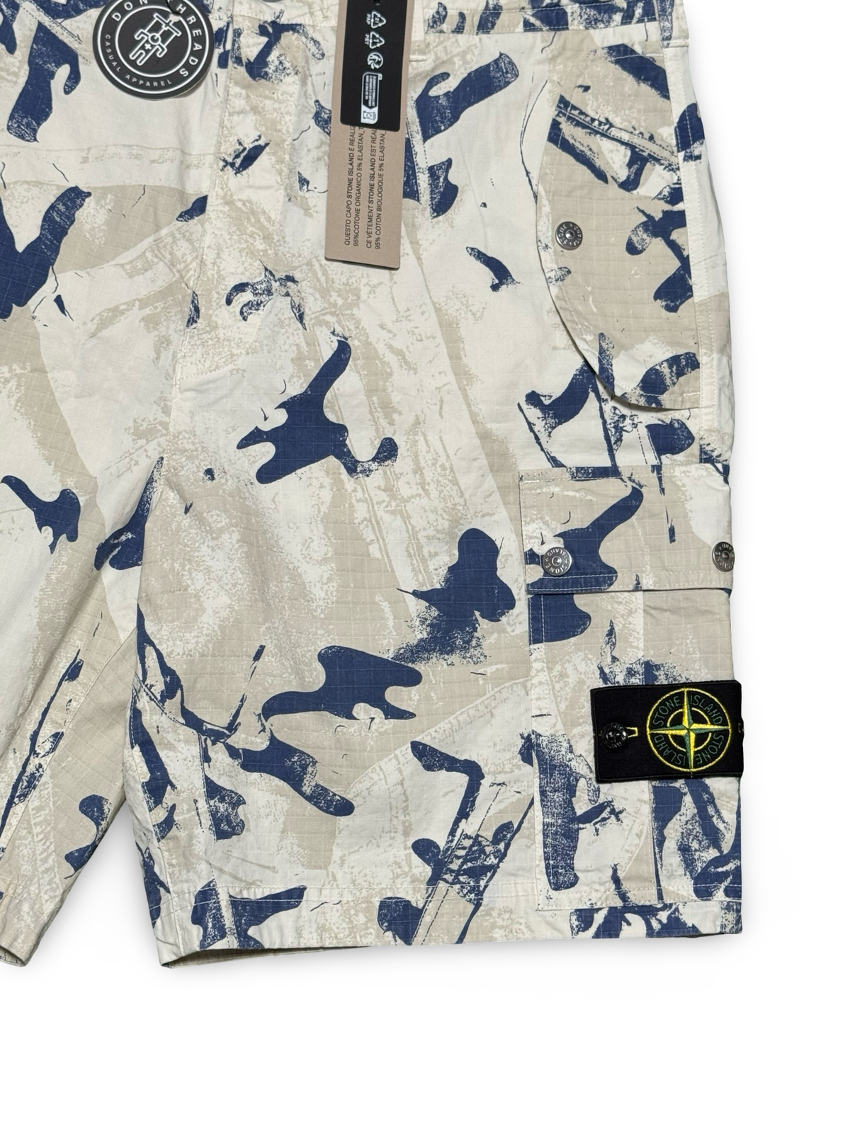 Stone Island Scan Desert Camo Comfort Fit Cargo Shorts