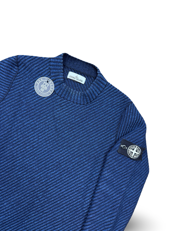 Stone Island Polypropylene Denim Knit Crewneck