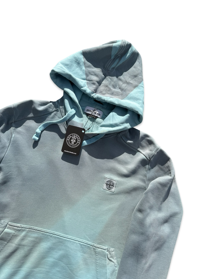 Stone Island 2 Tone Pullover Hoodie blue