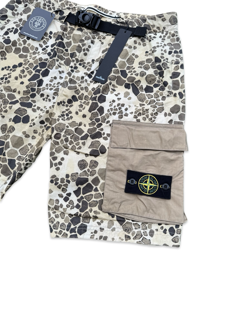 Stone Island Alligator Camo Cargo Shorts