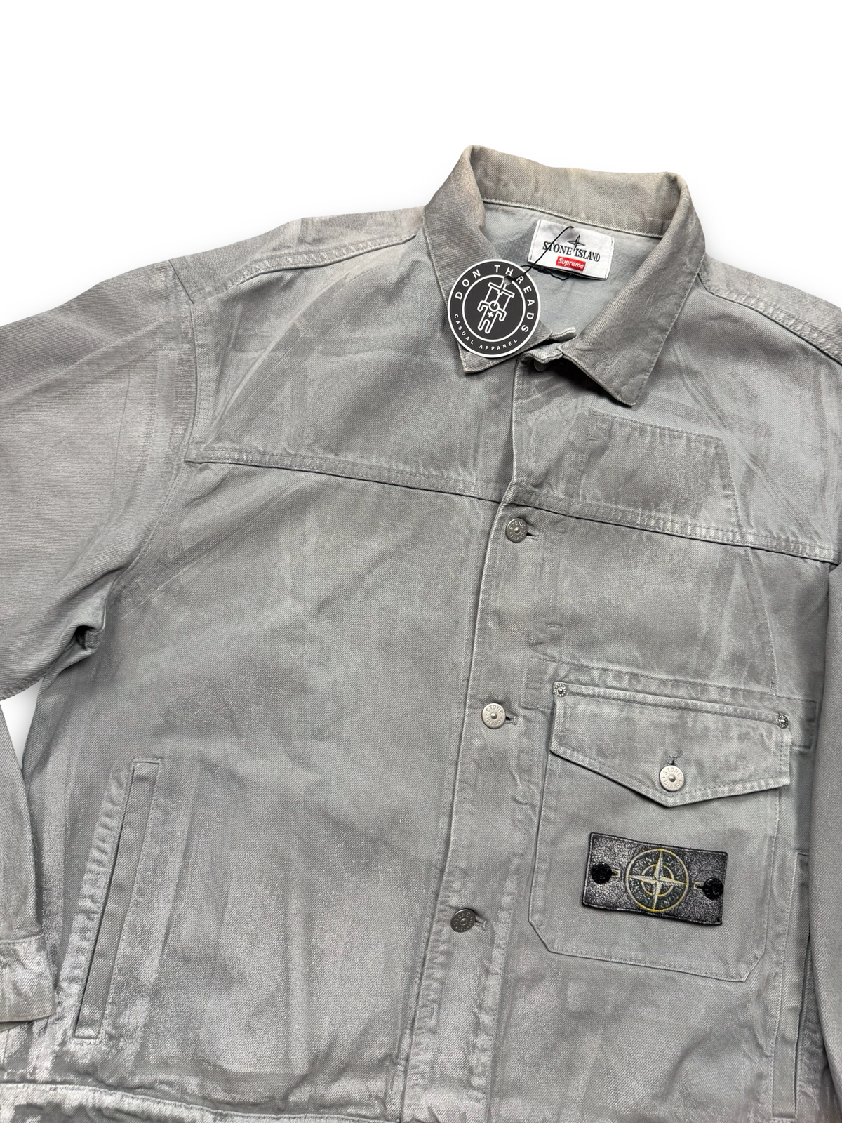 Stone Island | Supreme Reflective Bull Denim-TC