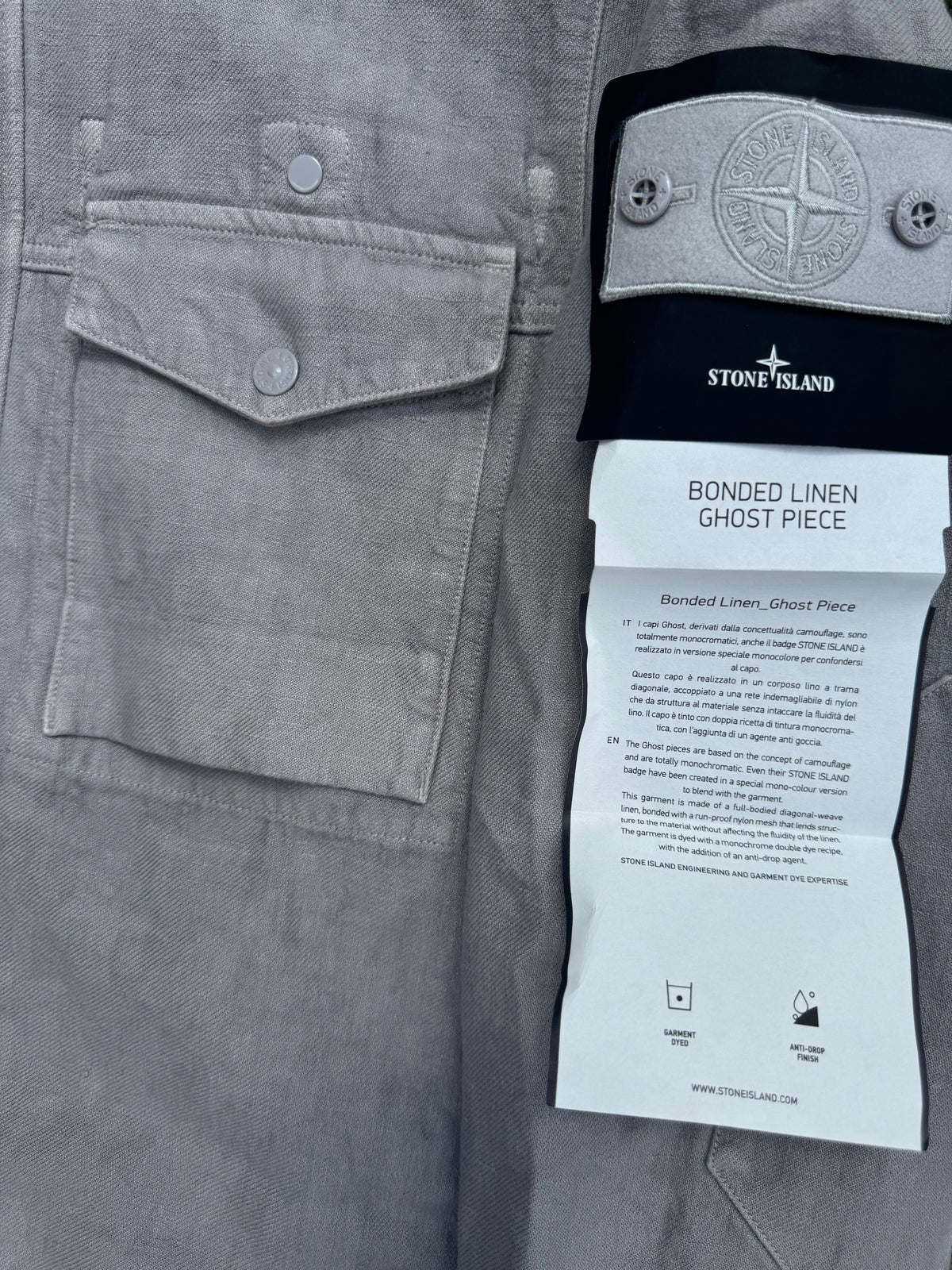 Stone Island Ghost Project Bonded Linen Ghost Piece