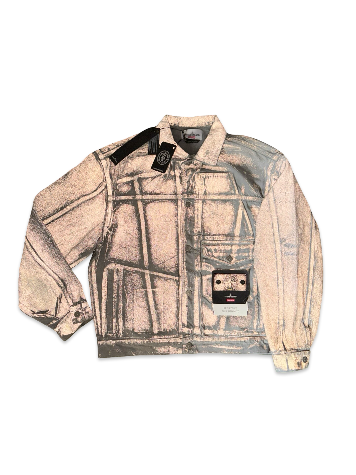 Stone Island | Supreme Reflective Bull Denim-TC