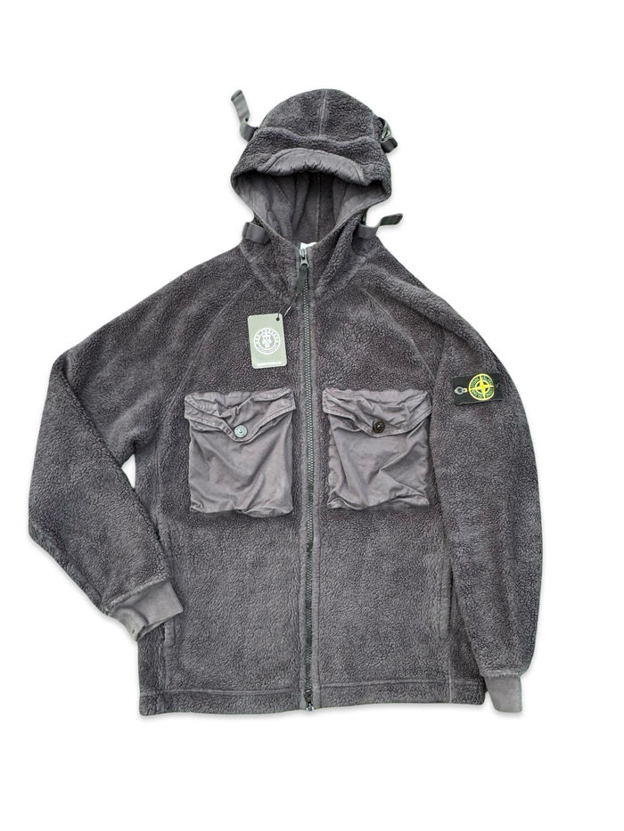 Stone Island Double Pocket Teddy Fleece Zip Up