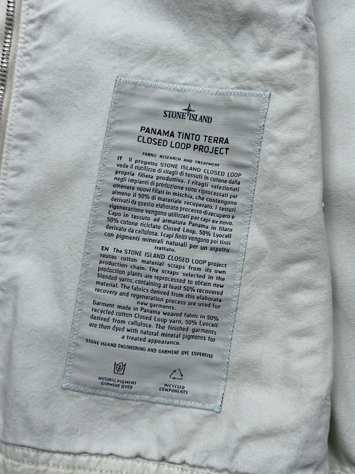 Stone Island Panama Tinto Terra Closed Loop Project