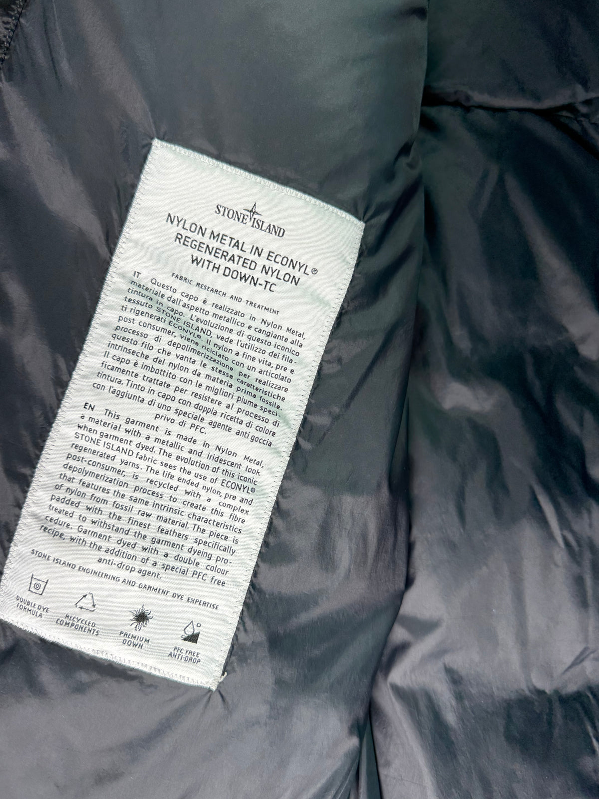 Stone Island Nylon Metal In Econyl Regenerated Nylon With Down-TC