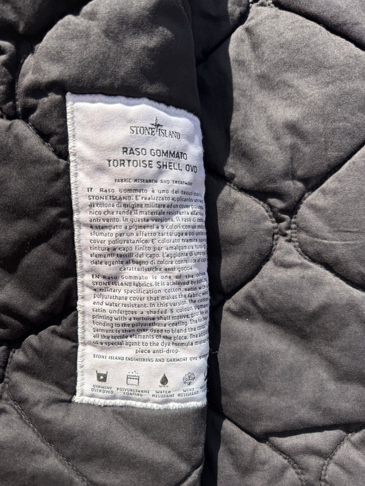 Stone Island Raso Gommato Tortoise OVD