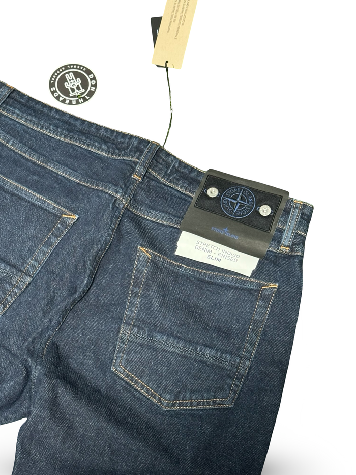 Stone Island Stretch Indigo Denim - Rinsed Jeans Type Slim