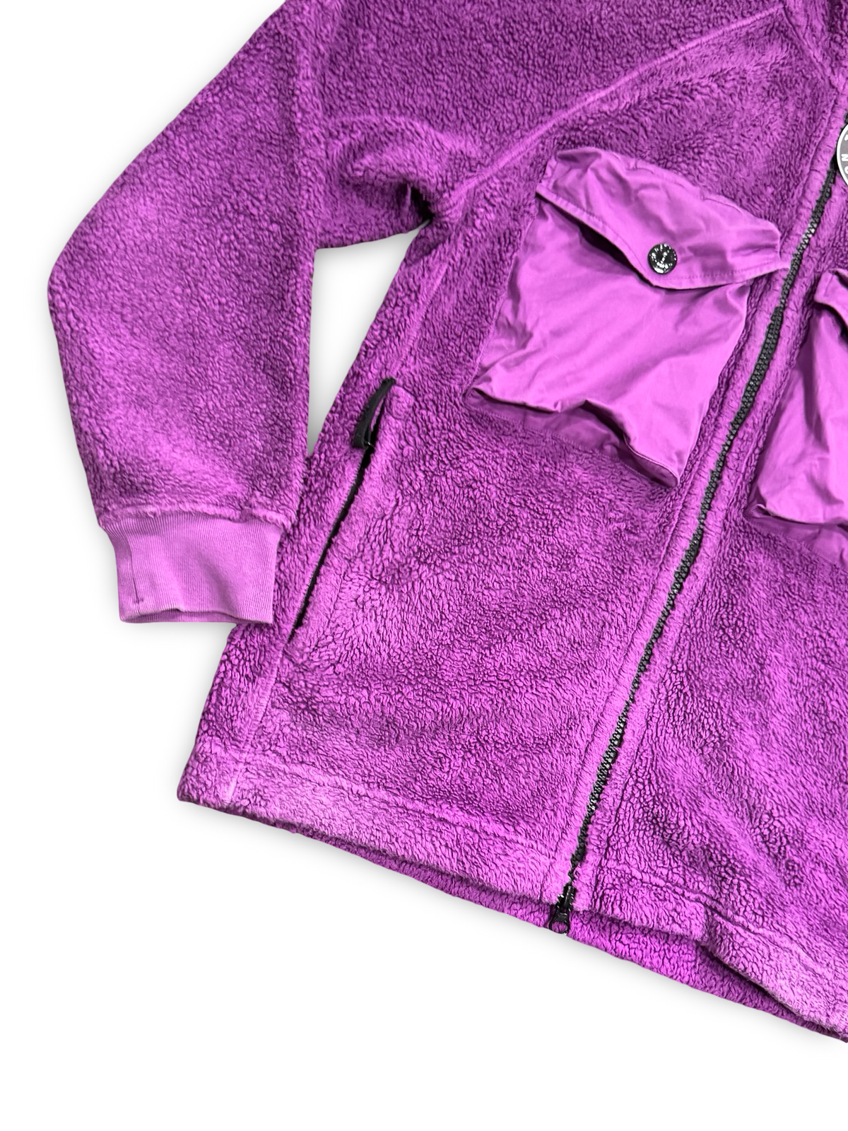 Stone Island Double Pocket Teddy Fleece Zip Up