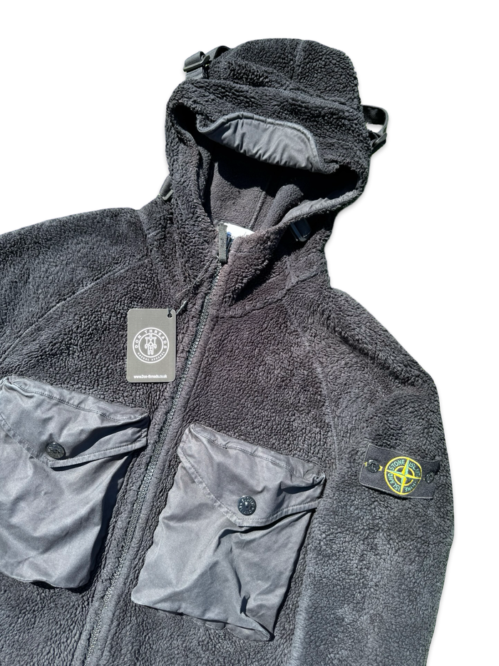 Stone Island Double Pocket Teddy Fleece Zip Up