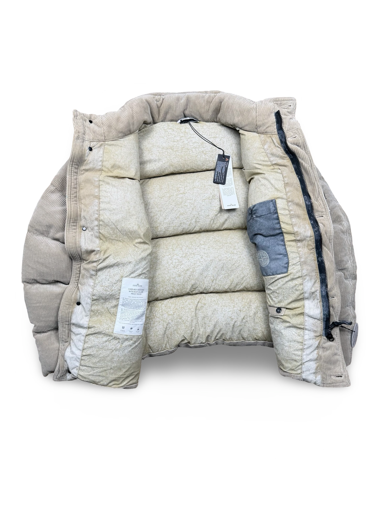 Stone Island Corduroy 800 Down With Dust Colour Frost Finish