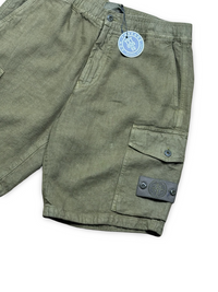 Stone Island Ghost Project Bermuda Linen Cargo Shorts
