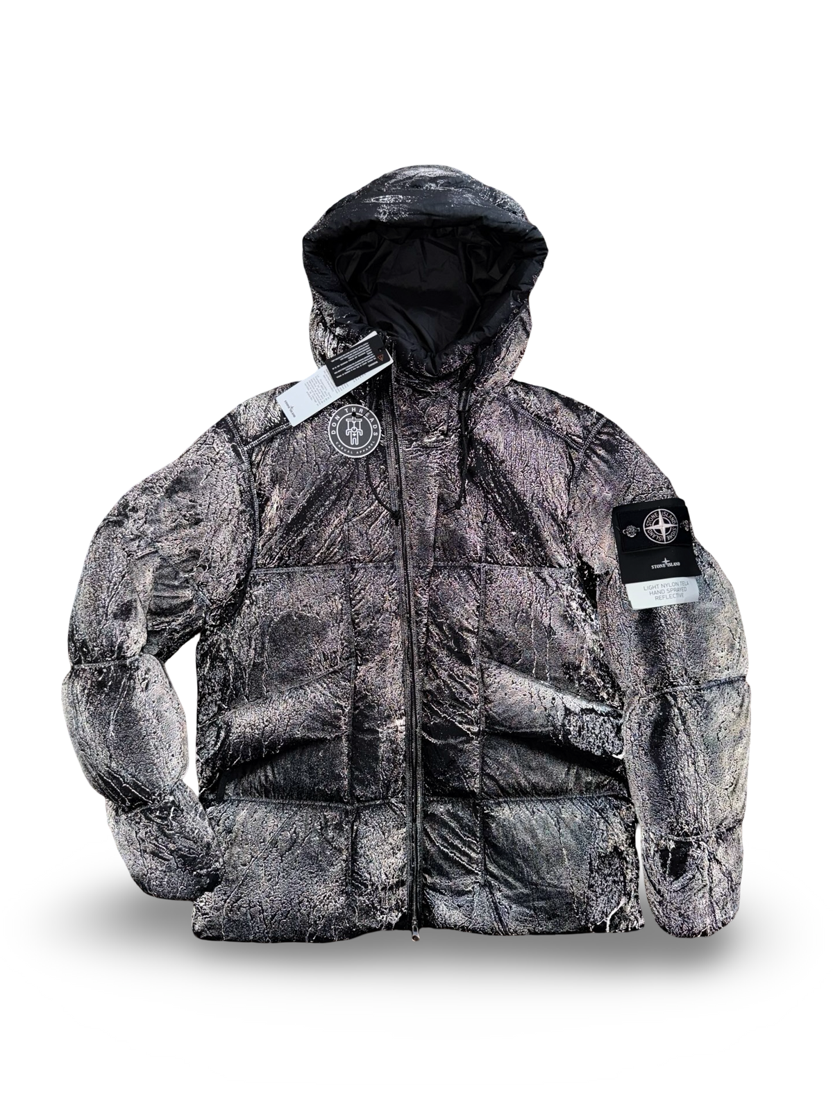 Stone Island Light Nylon Tela Hand Sprayed Reflective