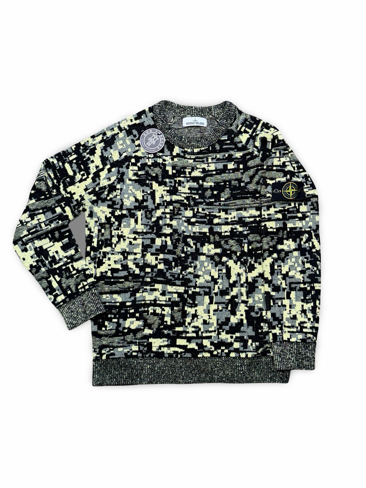 Stone Island Pixel Camo Crewneck Knit