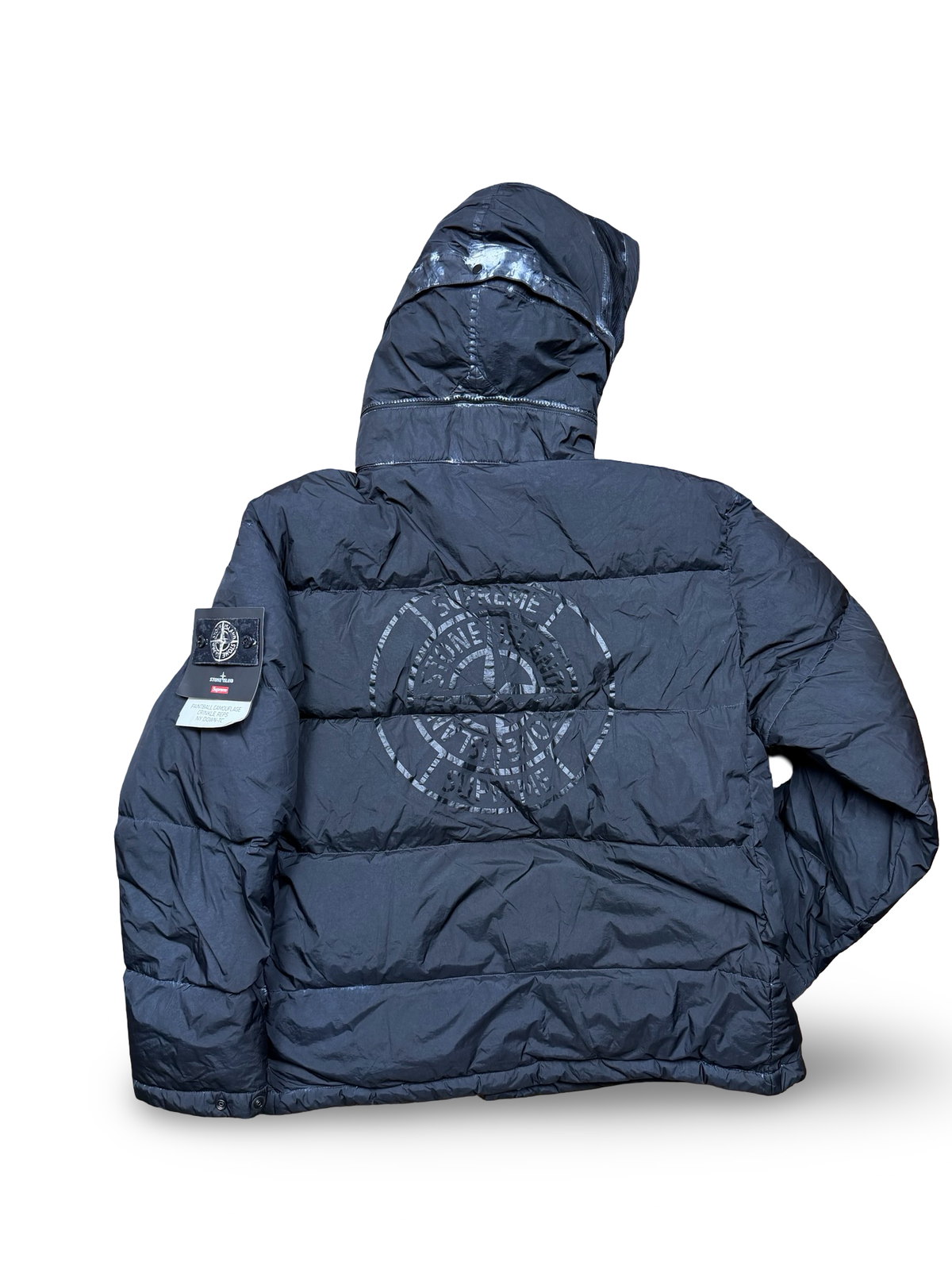 Stone Island x Supreme Paintball Camouflage Crinkle Reps NY Down-TC