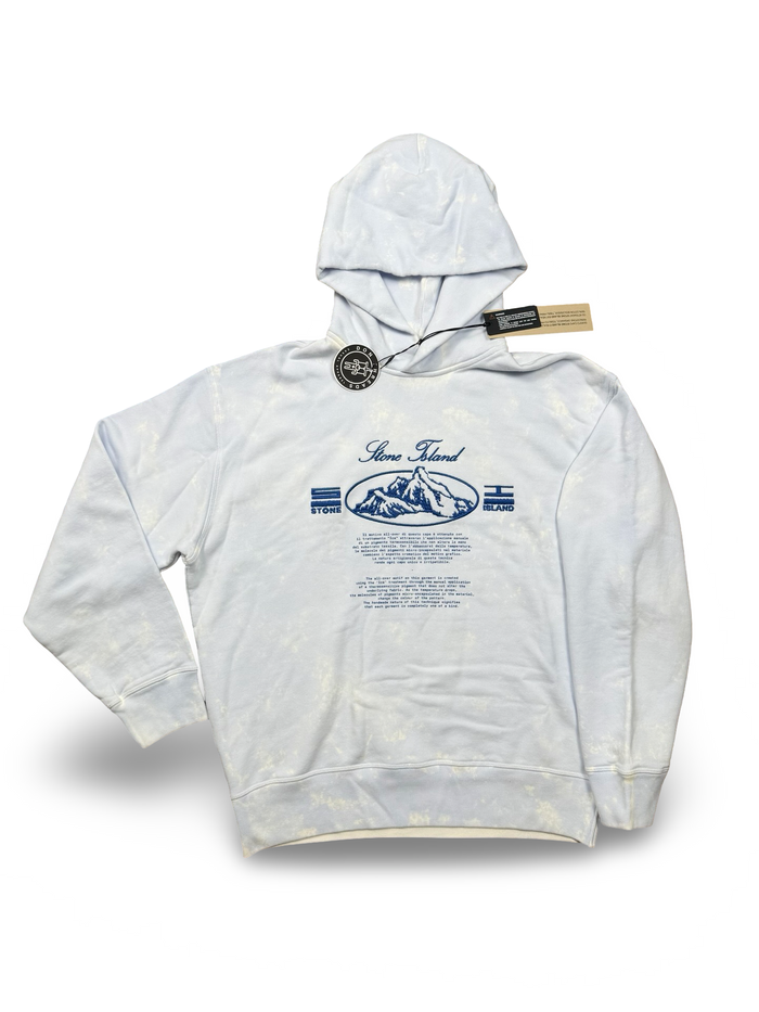 Stone Island Organic Cotton Fleece Ice Treatment Hoodie