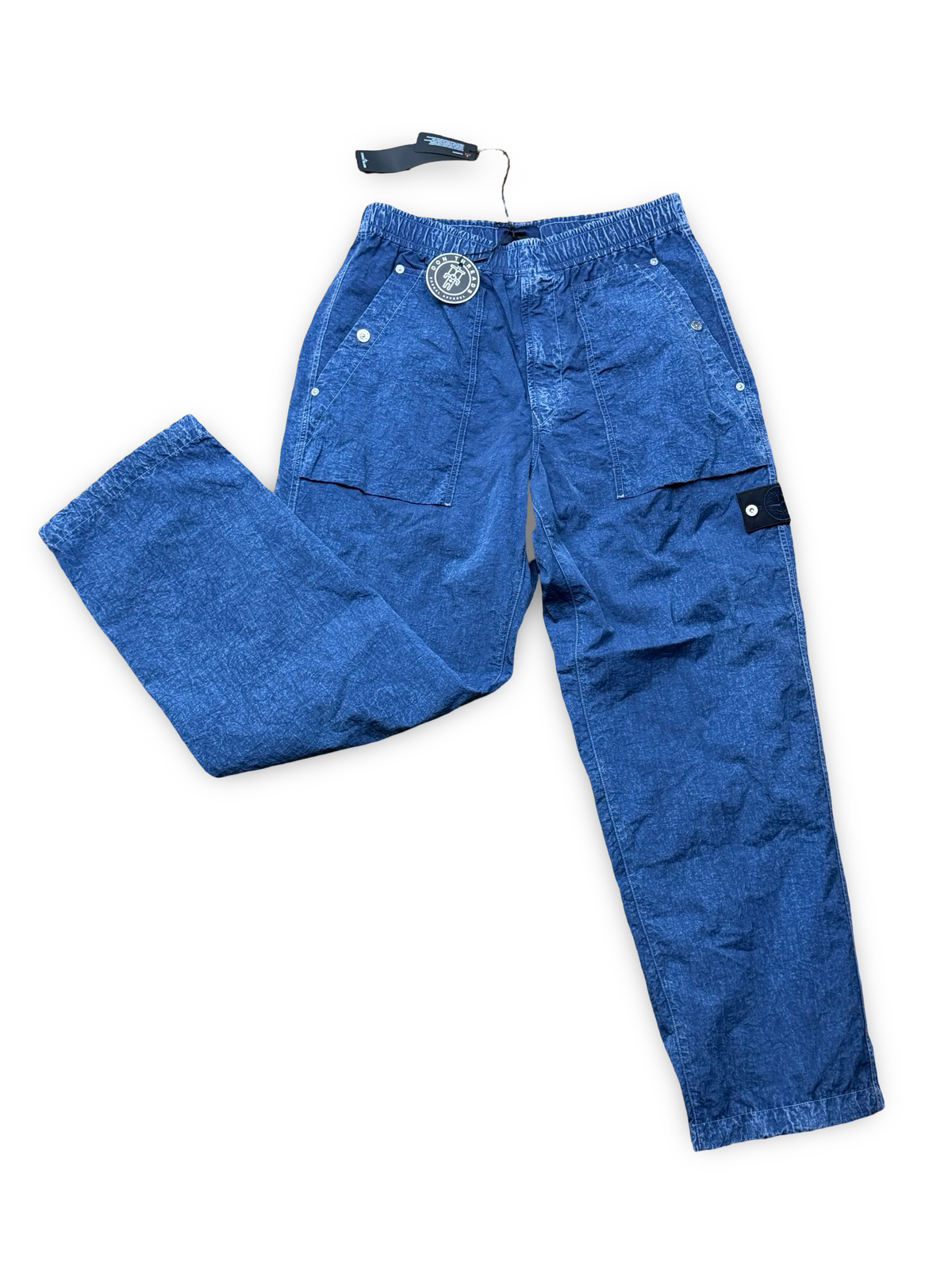 Stone Island Hollow Fibre Nylon Indigo-TC + Corrosion Cargo Trousers