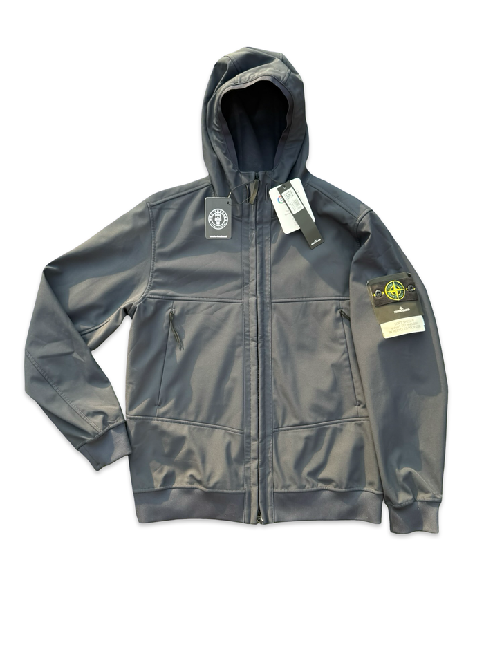 Stone Island Light Soft Shell-R e.dye Technology In Recycled Polyester