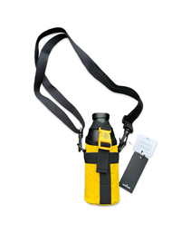 Stone Island Stainless Steel Bottle In Yellow Nylon Metal Pouch