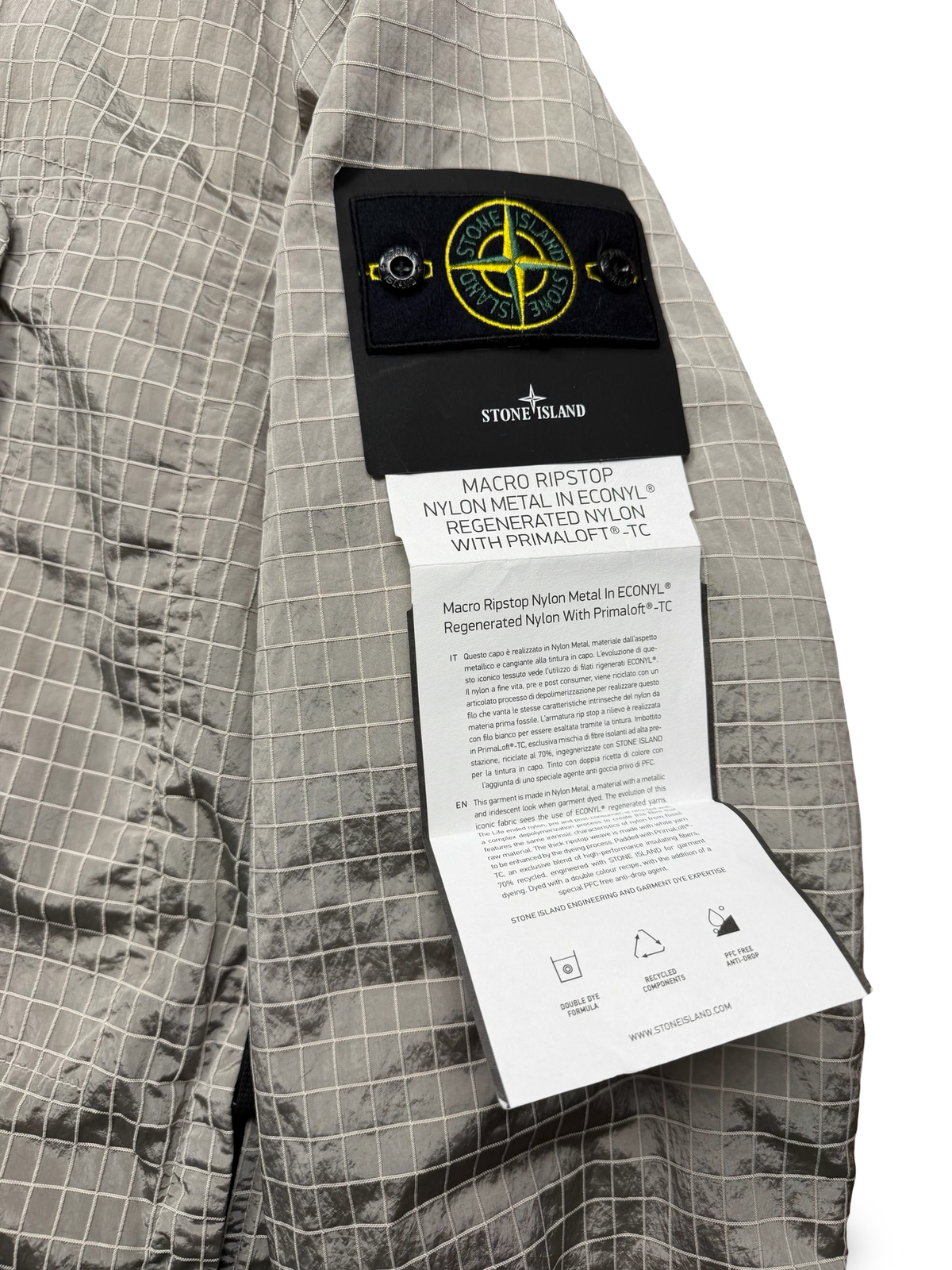 Stone Island Macro Ripstop Nylon Metal In Econyl Regenerated Nylon With Primaloft-TC
